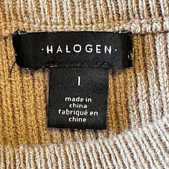 Halogen Striped Pullover Sweater Academia Prep Grandma Core Cozy Boho L - Picture 3 of 4